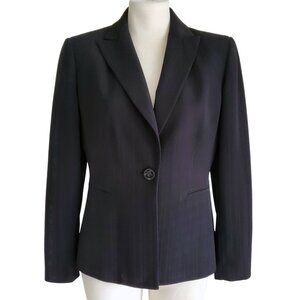 KASPER Textured Black Suit Jacket Blazer Size 4